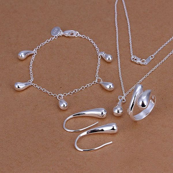 

necklace bracelet ring adjustable earrings 925 sterling silver fashion jewelry drop ladies jewelry set sell gift for ladys girlfriends, Black