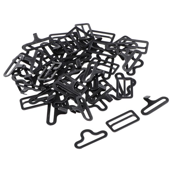 

20 sets adjustable bow tie hardware clip set, metal cravat clip hook fastener for necktie strap, Black