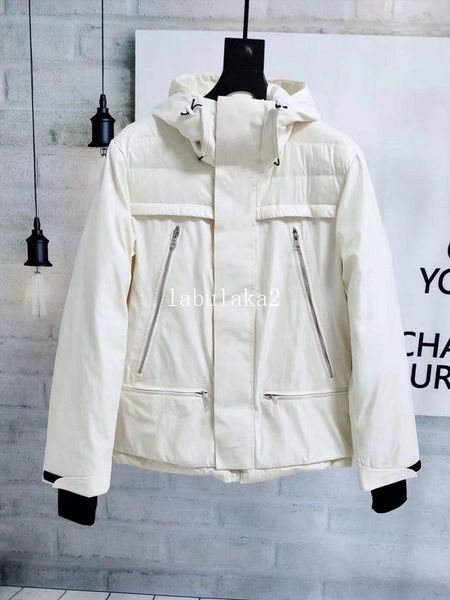 

2019 new winter brand men jacket thicken100 white duck down coat with all label and logo men clothing parka, Black