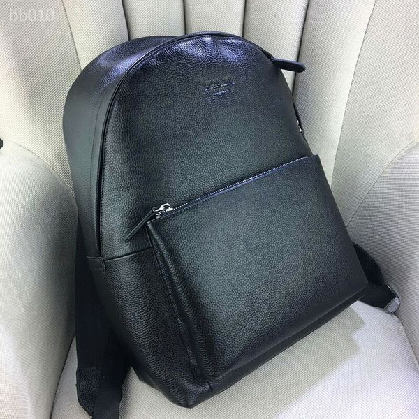 

2019 classic leather backpack men and women leather backpack fashion small school bag leisure factory direct sales size 30x45x15cm