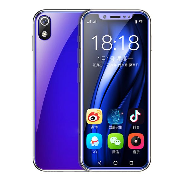 

new 3.46" 4g lte cdma wcdma andriod 8.1 celulares smartphones face lock 64gb rom mtk6739 quadcore 8mp mini unlocked cell phone dhl free