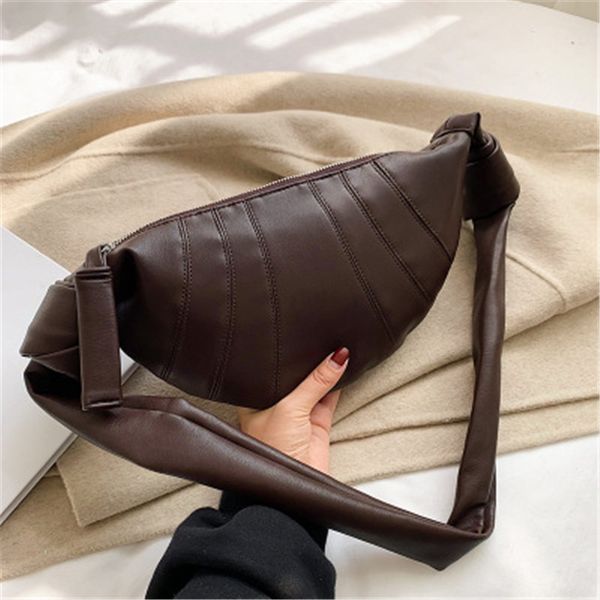 

2020 spring woman new wine red black color wide single strap zipper hobo pu leather chestbag all match shoulder messenger bag