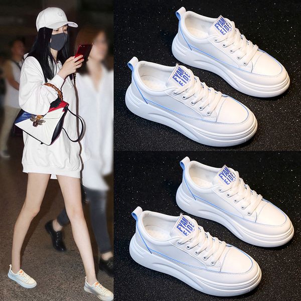 

neighborhood heightened small white shoes autumn 2019 korean edition thicksoled flatsoled shoes for female students and leisure sports, Black