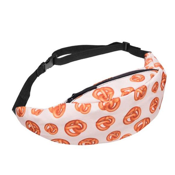

2018 fashion funny print girl waist bag men women printed chest packs pouch zipper belt bag fanny packet wallet belt c25