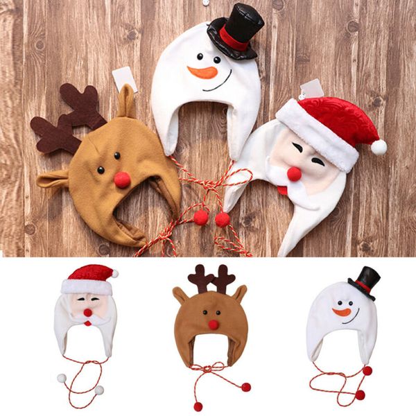 

Plush Red and White Santa Claus Caps Santa's Hat for Christmas Party Costume new