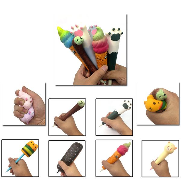 

cute squishy pen cap cat chocolate alpaca torch stationery pencil holder ers slow rising squeeze children gift
