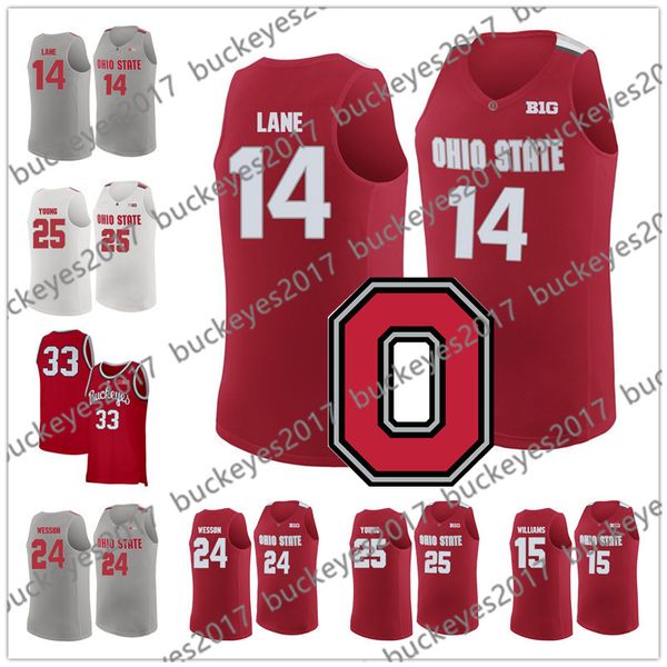 

ohio state buckeyes #2 musa jallow 14 joey lane 25 kyle young 0 micah potter 10 justin ahrens 13 cj walker jerseys, Black
