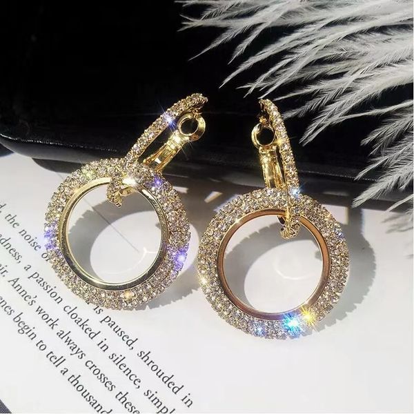 

iced out mini hoops dangle earrings for women luxury designer bling diamond gold silver rose gold huggie dangling earring jewelry gf gift, Golden;silver