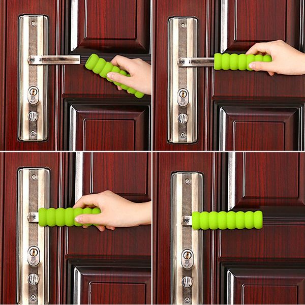 

doorknob pad cases protective cover for baby children safety door handle spiral anti-collision knob set home safety