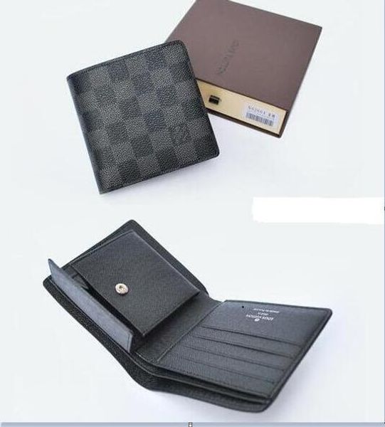 

2019 wallets purse Men Wallet New Brand Leather Wallet,Fashion Men Purse Short Coin Pocket Men Purse with box A4128