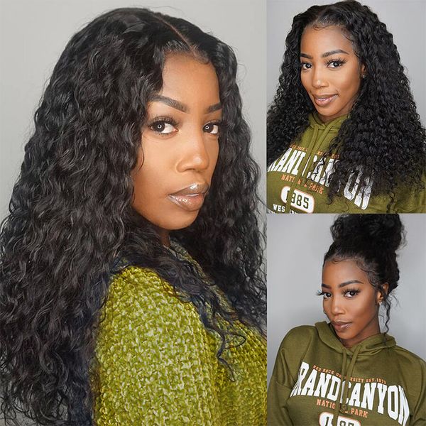

deep curly wigs with baby hair 13x6 lace front wigs loose deep curly full lace wigs for black women, Black;brown