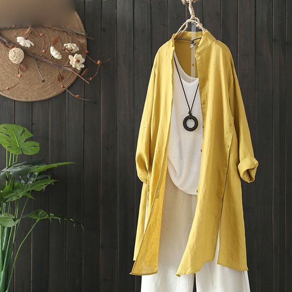 

blouse women woman 2019 plus size spring autumn women casual long sleeve vintage cotton linen loose work ol spandex shirt cardigan, White