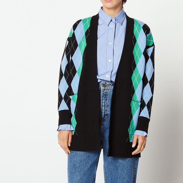 

women's knits & tees women sweater autumn /winter color rhombic cardigan, White
