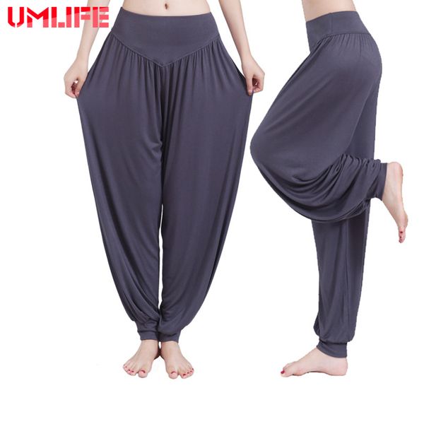 

umlife yoga pants women plus size sports pants bloomer dance taichi candy color full length fitness breathable, White;red