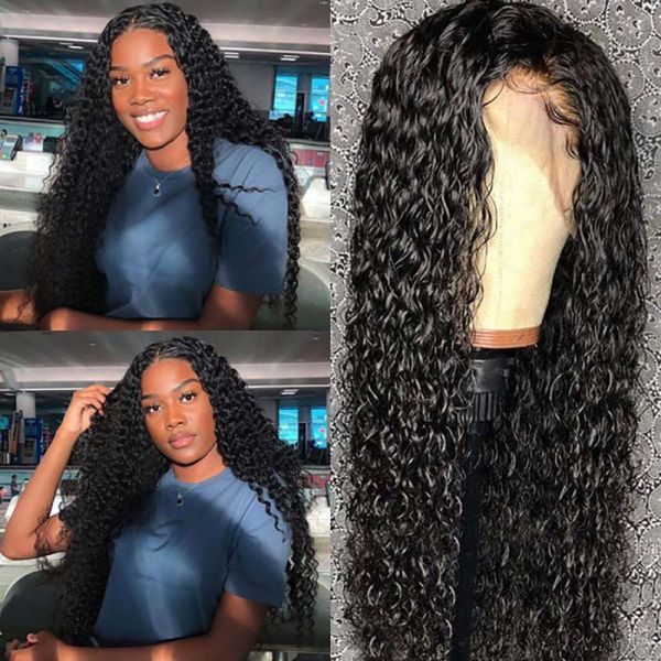 

peruvian human hair lace front wigs curly brazilian malaysian indian human hair full lace wigs pre plucked natural hairline, Black;brown