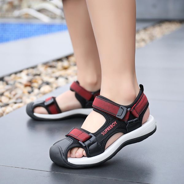 

sandals children's shoes boys kids beach sandale sandales sandalen zapatos size 28-39, Black;red