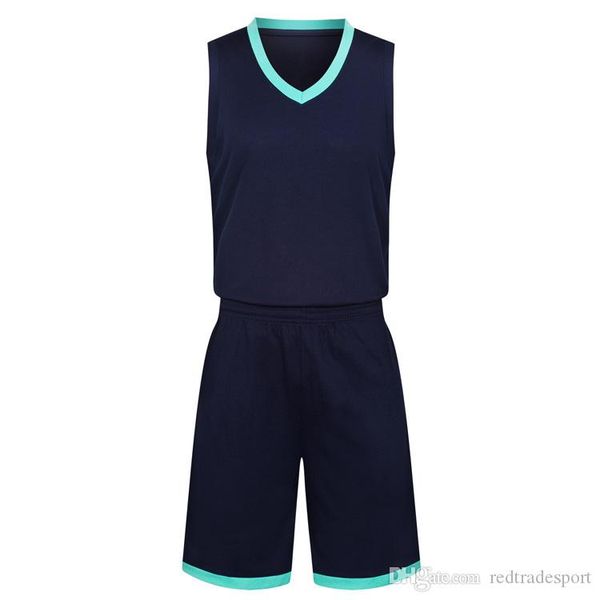 

2019 new blank basketball jerseys printed logo mens size s-xxl price fast shipping good quality dark blue db003, Black;red