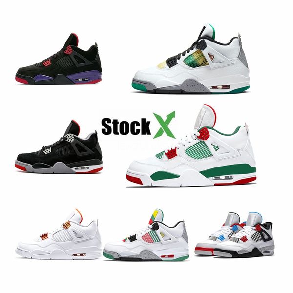 

online sale 2020 bred 4s men trainer basketball shoes classic 4 pure money lighting royalty nrd raptor retroes black white cement brand shoe