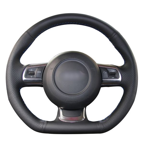 

hand-stitched black pu artificial leather steering wheel cover for r8 2008-2010 2008-2015s 2009-2015 2012-2013