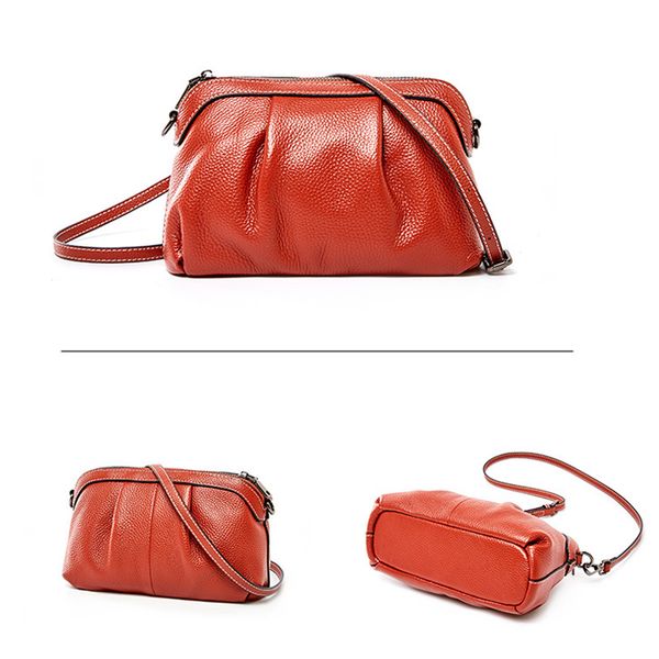 

women's genuine leather shell bag embossed leather crossbody bag sac a main femme de marque luxe cuir shoulder