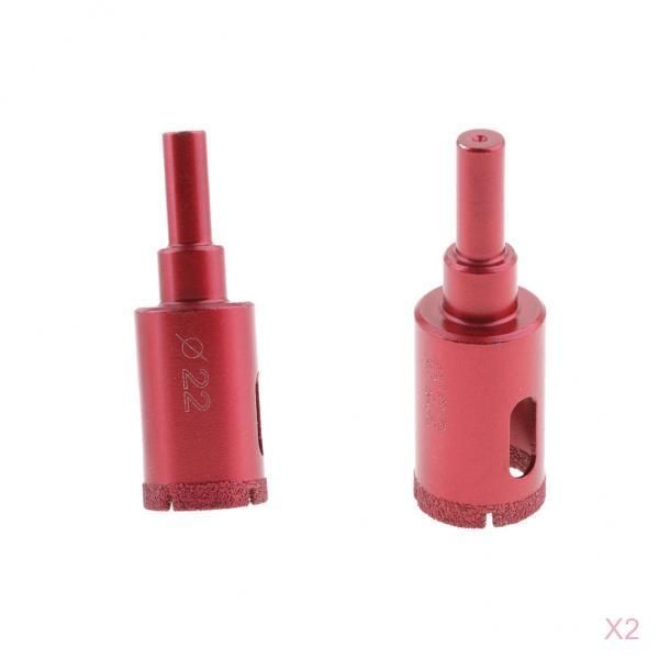 

2x diamond drill strawberry hole saw for glass ceramic marble tile 22mm