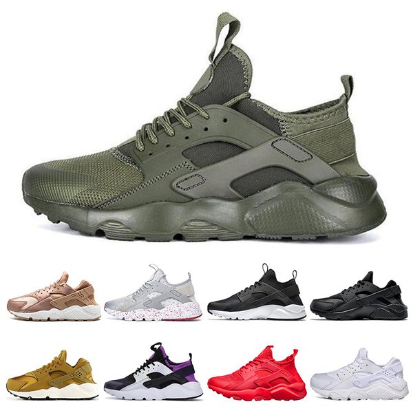

classic huarache 4.0 1.0 triple white black red grey yellow men women huarache shoes huaraches sports sneakers running shoes size 36-45, White;red