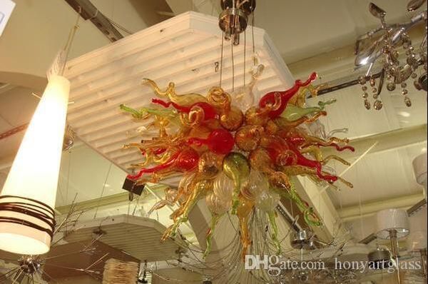 

european 110/220v ac led decorative glass ceiling light art glass chandelier