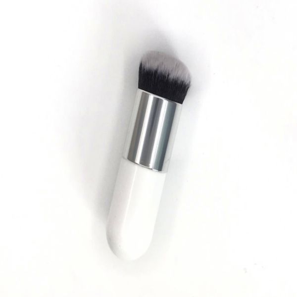 vendita calda 10,5 cm Longth Chubby Pier Wood Foundation Brush Pennelli per trucco crema piatta Pennello per unghie morbido