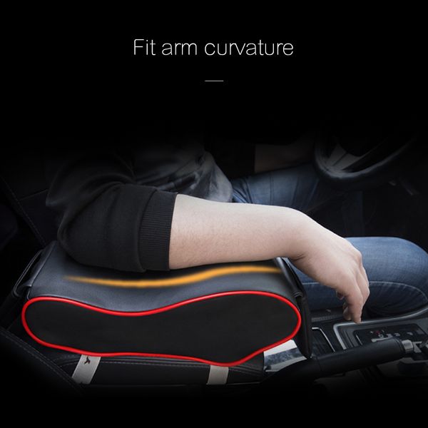 

universal leather car armrest cushion center console hand pillow pad universal auto armrests arm rest seat box pad with pocket