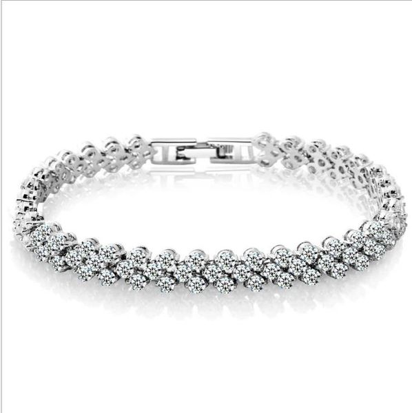 

браслет креативный новый римский браслет циркон для женщин, Golden;silver