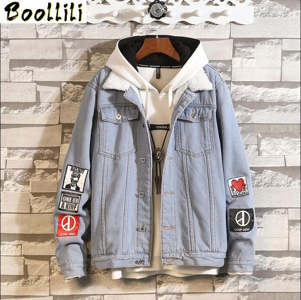 

denim jeans casual england style new 2020 spring autumn jacket men brand clothes plus asian size m-5xl with hoodies, Black;brown