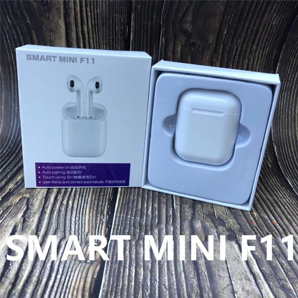

Smart mini f11 touch fuction bluetooth headphone head et earphone auto power on touch button open lip to connect automatic i8x drop hip