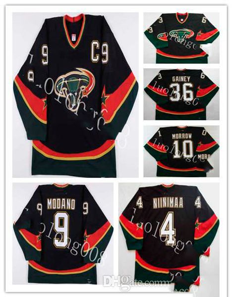 

custom jersey 5xl 6xl dallas stars mike modano janne niinimaa brendan morrow steve gainey hockey jersey embroidery stitched customize any nu, Black;red