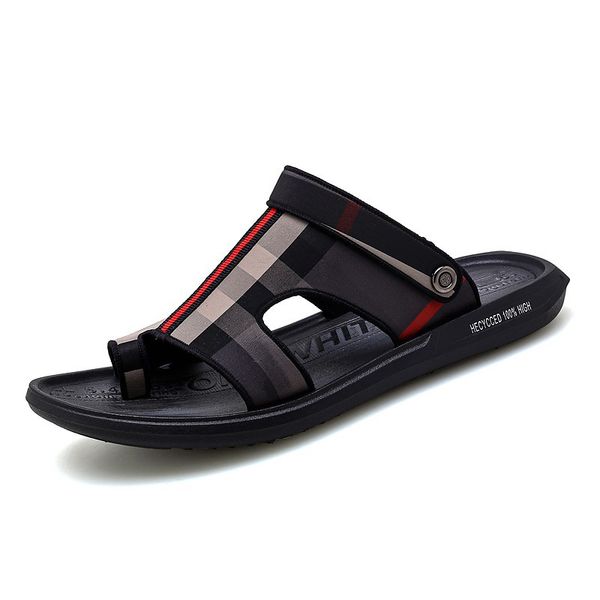 

combination] men's shoes 2020 summer korean version wear casual casual sandals and slippers dual-purpose tide drag beach cool, Black