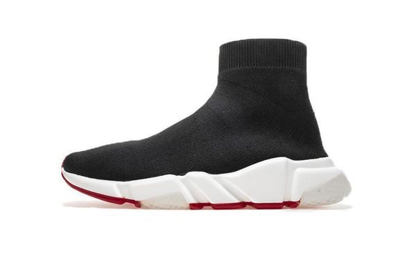 

2019 designer shoes speed trainer black red gypsophila triple black fashion flat sock boots mens women casual shoes runner with dust bagt03