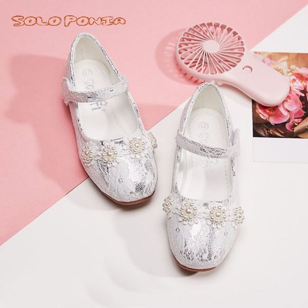 

flower girls shoes spring autumn princess lace pu leather shoes cute bowknot rhinestone for 3-11 ages toddler 8889-a5, Black;grey