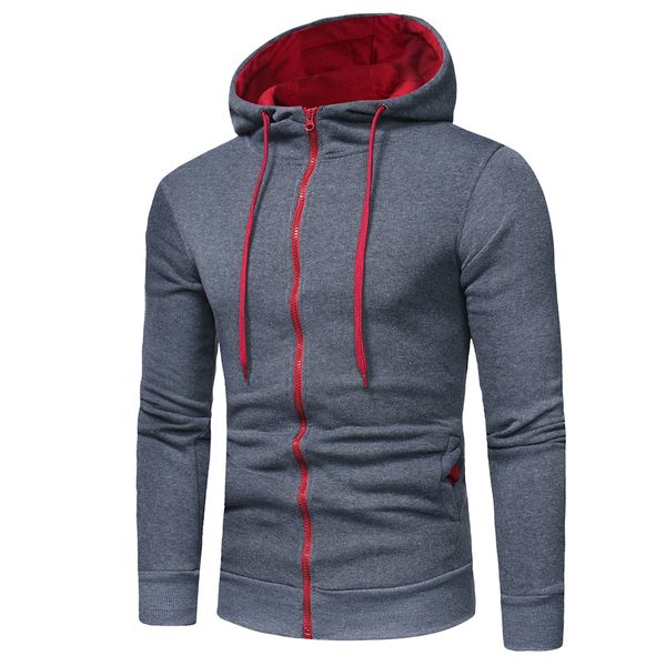 

fashion brand hoodies men sweatshirt male zipper hooded jacket casual sportswear moleton masculino men hoodie creed outwear, Black