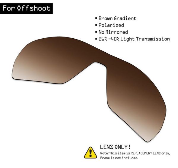 

smartvlt polarized sunglasses replacement lenses for offshoot - brown gradient tint