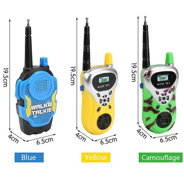 

a pair 50m walkie talkies mini portable handheld two-way radio toy for kids children outdoor interphone toy with original box