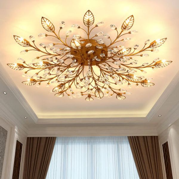 

Modern Vintage Indoor LED Crystal Chandelier Lights Lamp Fixtures for Living Room Bedroom House Decoration Home Lights