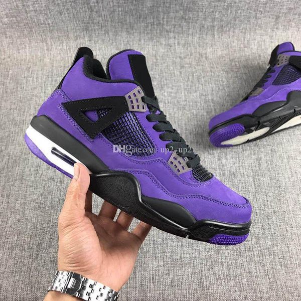 

2019 travis scott x 4 4s cactus retro purple blue outdoor shoes sports sneakers authentic size us 40-47