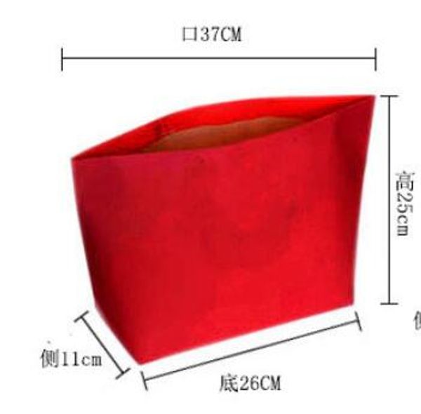 Regali di carta Sacchetti con manici Colore puro Rosso Rosa Vestiti Scarpe Shopping Bag Confezione regalo Rivetto Torta Ejiao Frutta Camelia 37 * 25 * 11 cm
