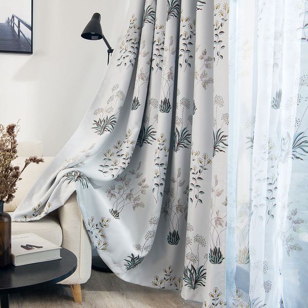 

fresh idyllic narcissus grass full shading curtains for living dining room bedroom