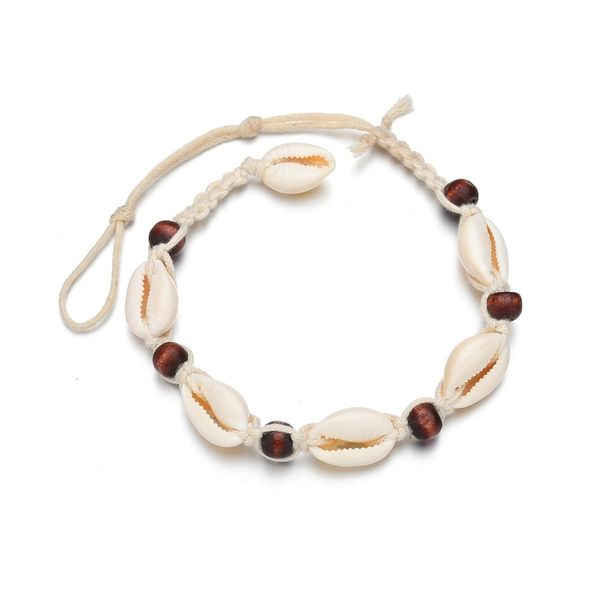 

accessories posimi second anklet sandy beach anklet pure manual weave shell anklet woman, Red;blue