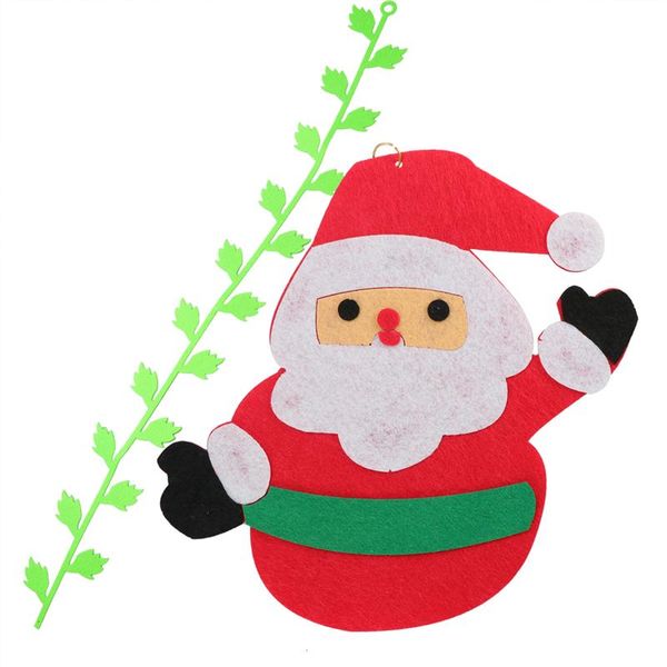 

3 шт рождество войлок висит кулон с vine rattan рождественская елка yard party shop отель украшения (santa + лось + снеговик