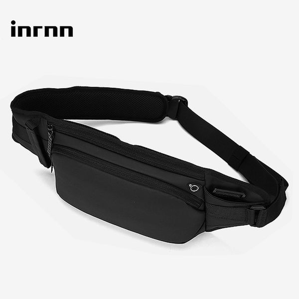 

inrnn fashion outdoor waist bag for men travel fanny pack waterproof shoulder belt bag male messenger bags phone pouch chest