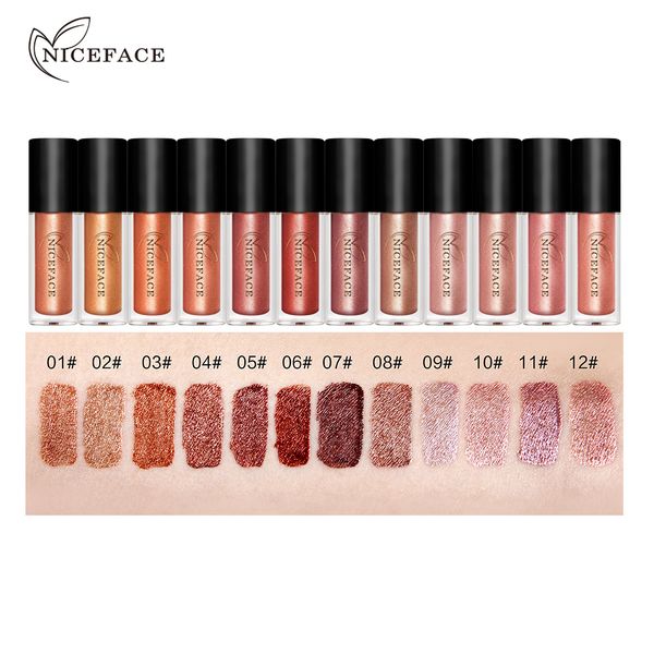 

hot niceface glitter lip gloss diamond lipstick liquid lip 12 colors moisturizing cosmetics chameleon lipstick