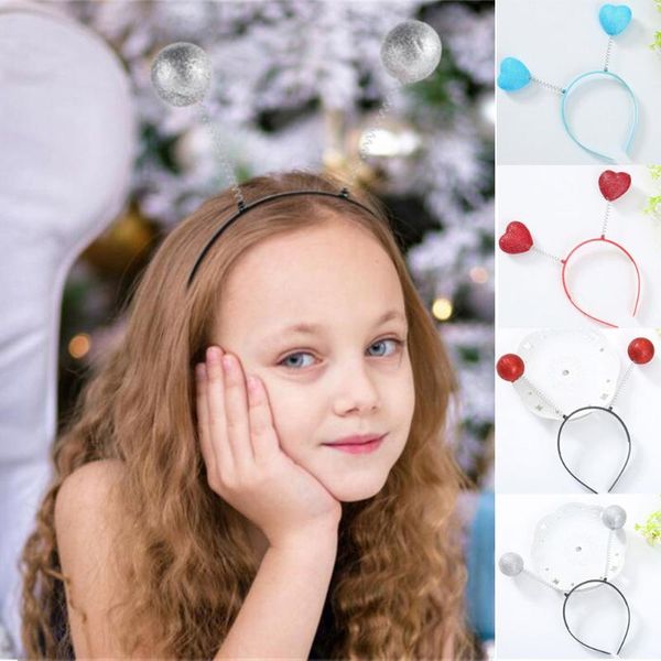 Cute Silver Antenna Headband Alien Ball Boppers For Funny Party Costume Hair Accessories Hair Holder Headwear For Women Girls Goody Hair Accessories