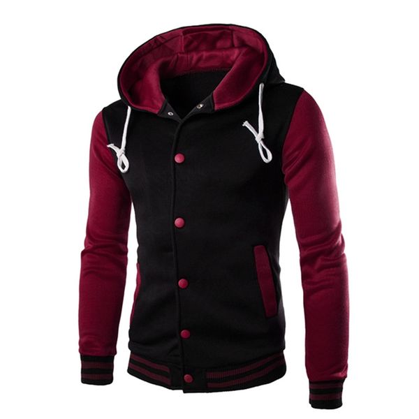 

2019 spring summer hip hop mens causal hoodies hooded sweatshirt long sleeve zipper jaskets male cotton tracksuit sweat homme, Black