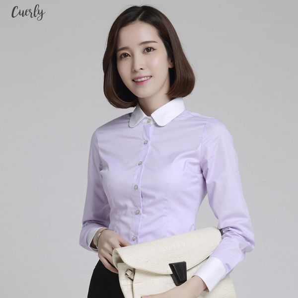 

5xl plus size women blouses 2020 new summer office occupational shirts long sleeve peter pan collar camisetas long sleeve feminino, White